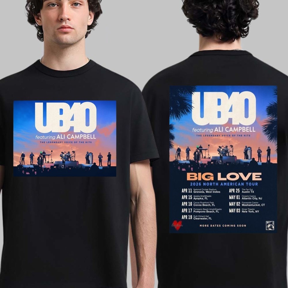 UB40 2026 North American Tour Two Sided T-Shirt