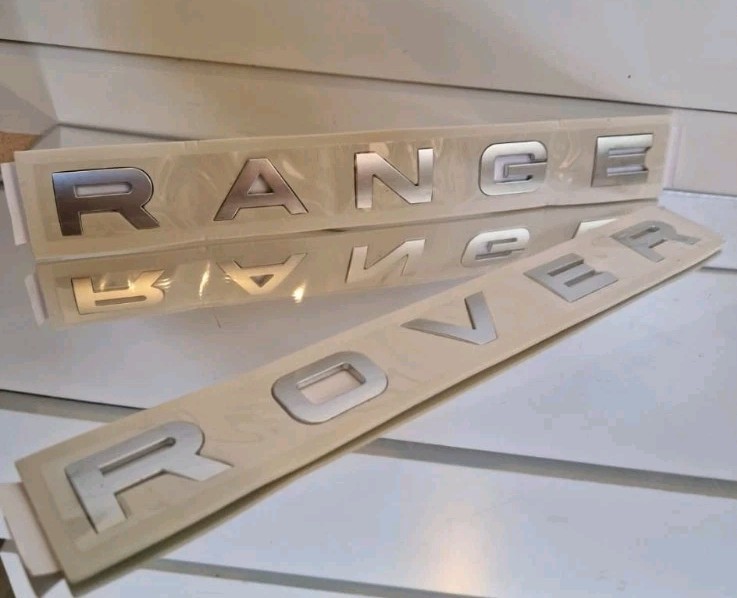 RANGE ROVER Lettering Badge Set – Satin Silver (Aftermarket Replacement)