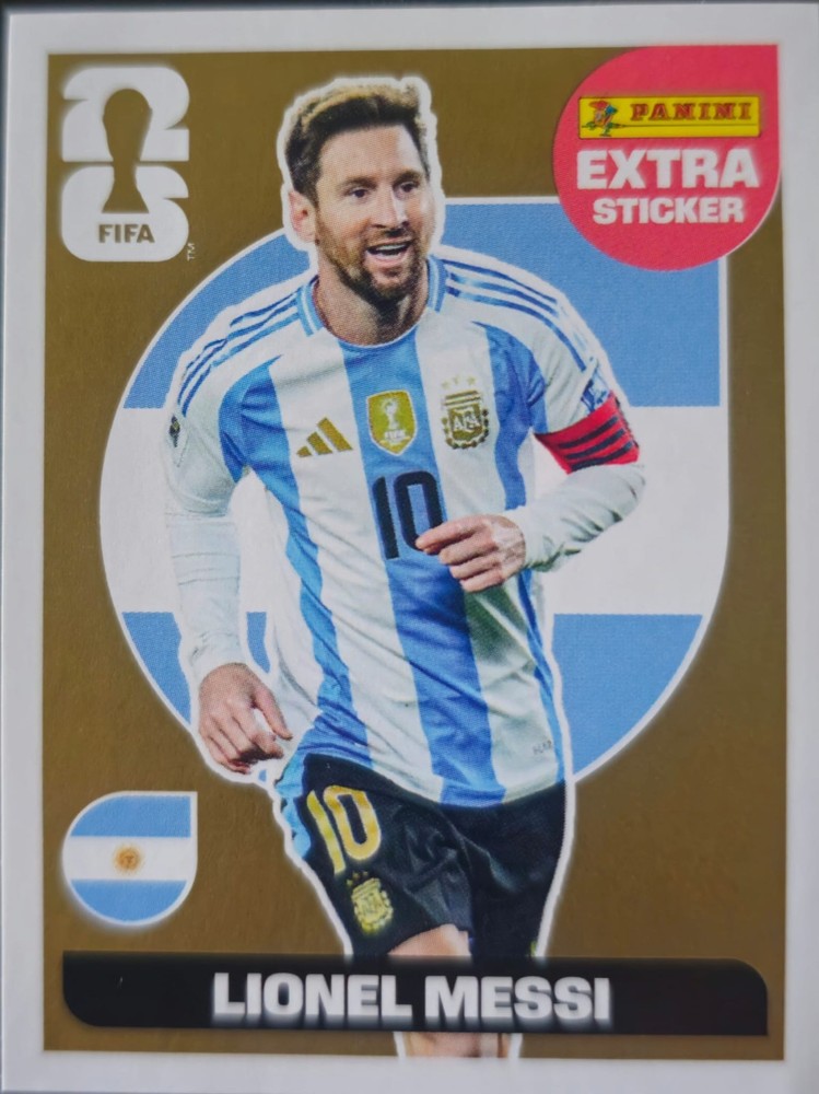 Panini FIFA 2026 World Cup Lionel Messi Argentina Extra Gold