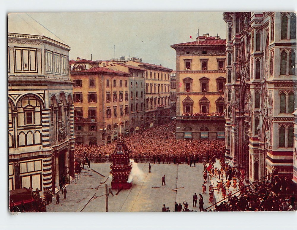 Postcard Scoppio del Carro Florence Italy