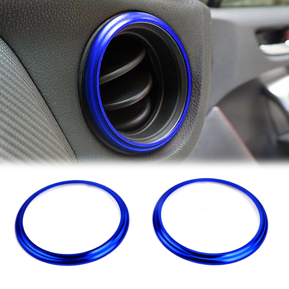 2PCS Blue Aluminum Air Outlet Trim Covers for BRZ Toyota 86
