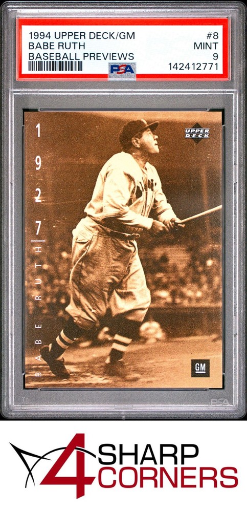 1994 Upper Deck/Gm Baseball Previews #8 Babe Ruth Hof Psa 94SC offers the industry’s lowest rates. Consign today!