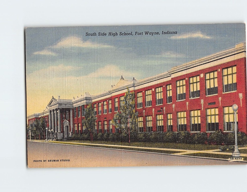 Postcard South Side High School Fort Wayne Indiana USA
