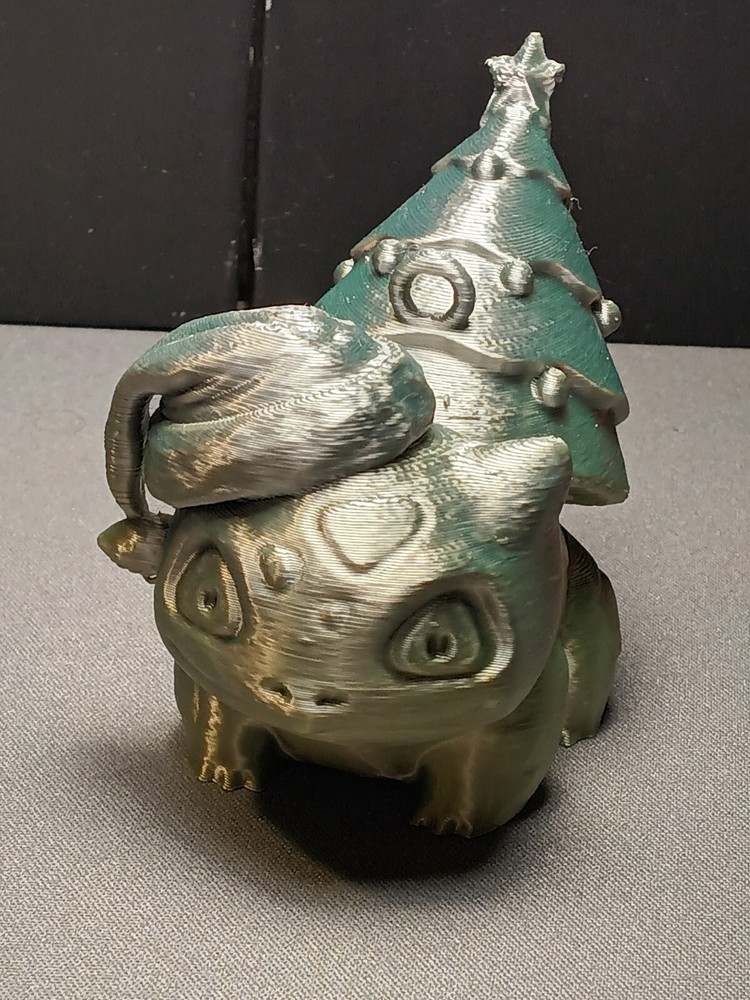 Nitendo Pokemon Ornamental W/Loop Bulbasaur 3d Printed 2 1/2 Inches tall