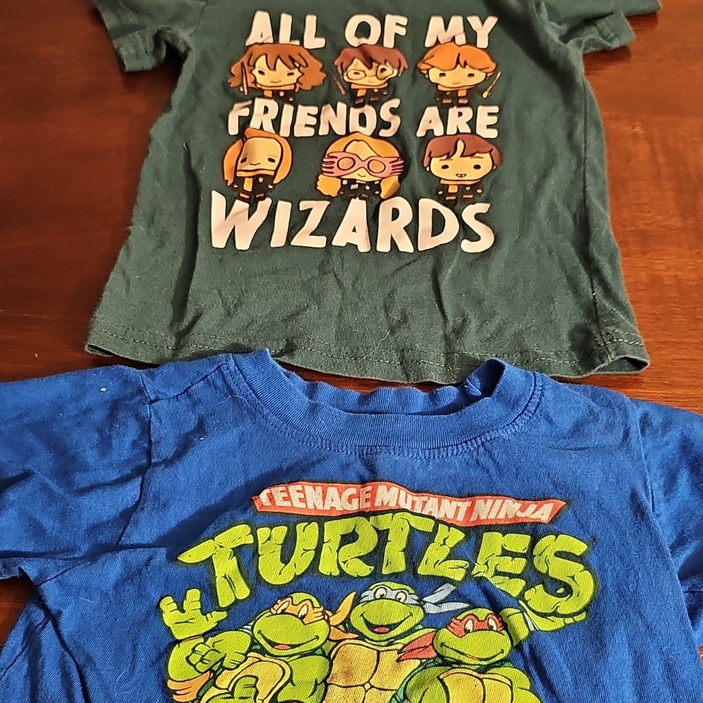 Nickelodeon TMNT Boys 2T Blue Graphic Logo T-Shirt Short Sleeve Crew Neck