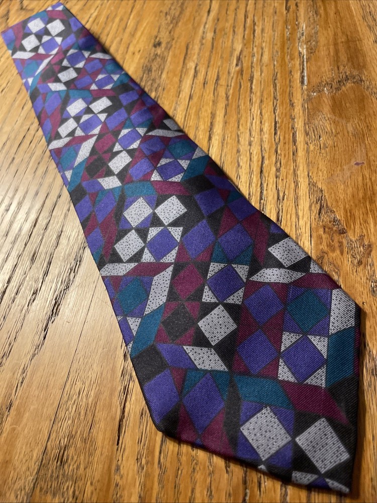 Vintage EUC Jacobson’s Geometric Silk Tie Men’s Necktie USA Made