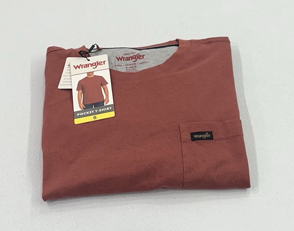 Wrangler Men's Pocket Tee, Red, Size S