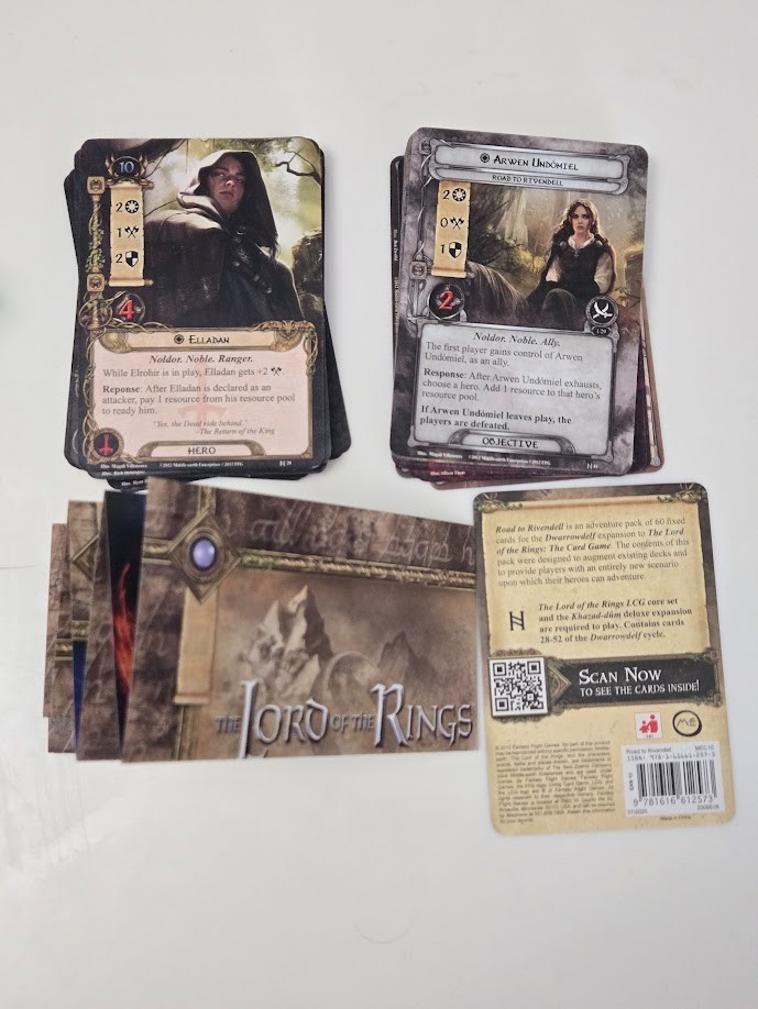 LOTR The Lord of the Rings Card Game LCG Road to Rivendell Adventure Pack (Used)