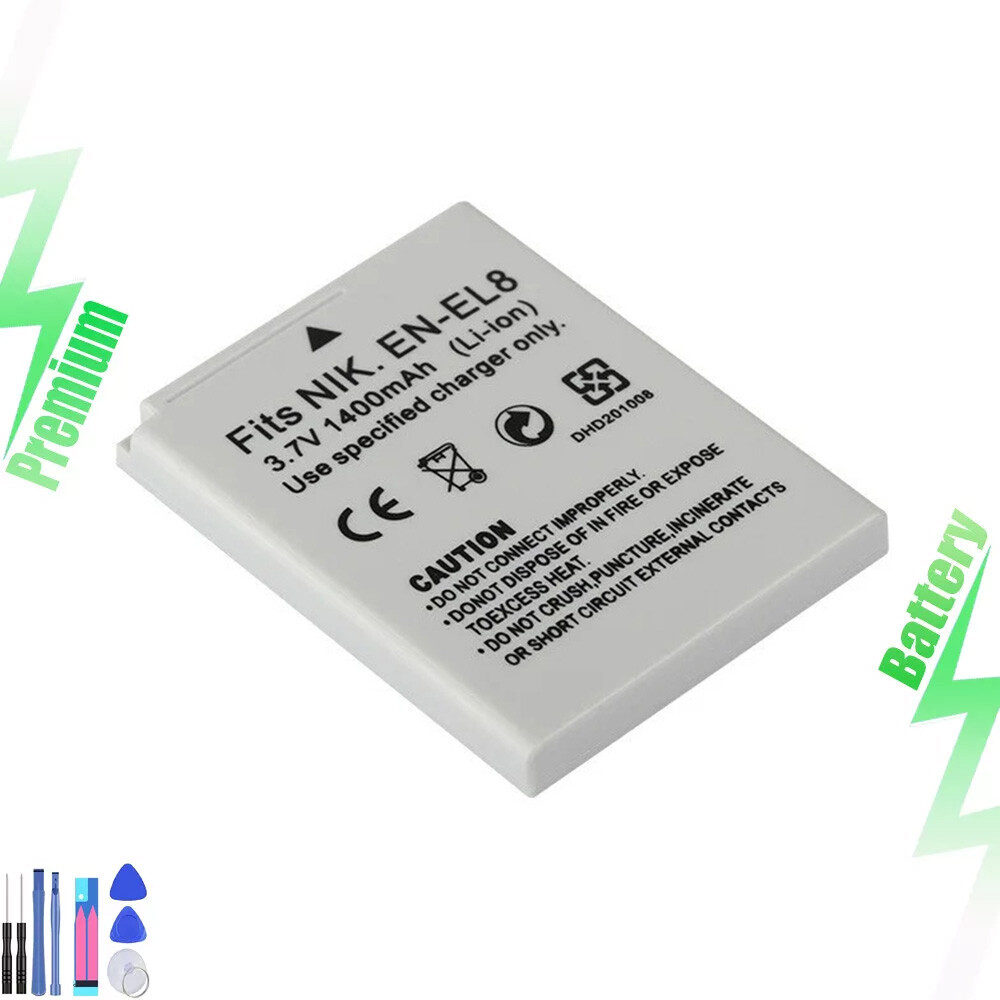 1x Battery for Nikon EN-EL8 Coolpix S7 S50/c S51 S52c S6 S7 S8 S9 P1 P2 S1