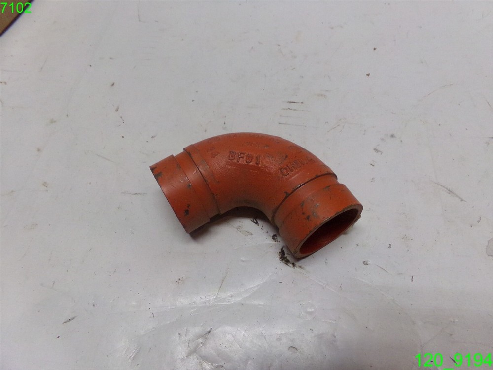 Spf E1 , 1-1/2” Orange / Red 90 Degree Grooved Elbow - New