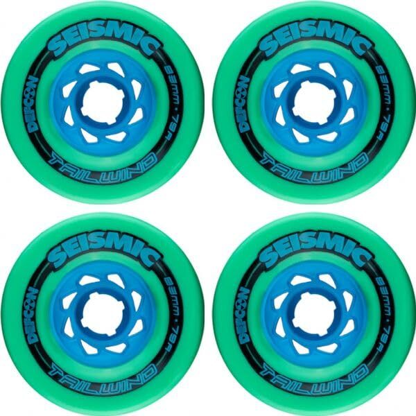 Seismic Skate Systems Tailwind Mint/Blue Skateboard Wheels - 83mm 79a (Set of 4)