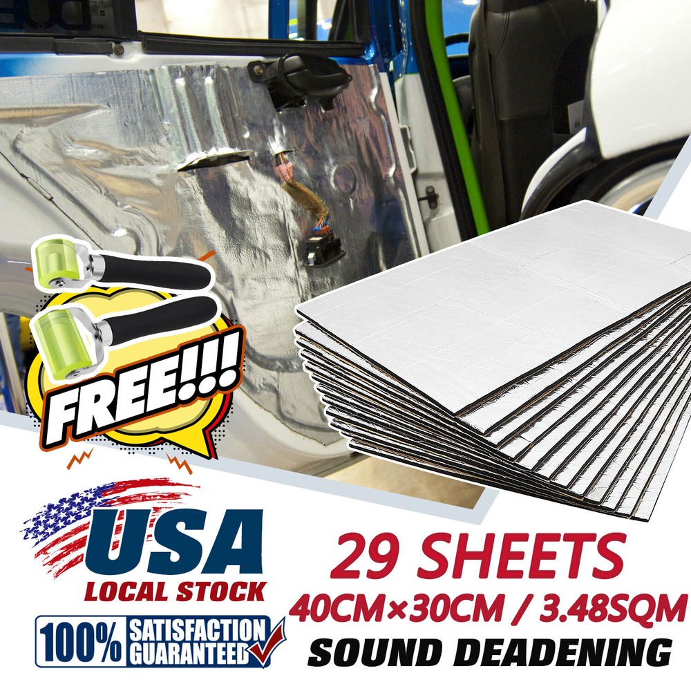 37sqft Car Sound Noise Insulation Mat Deadening Deadener Heat Proofing Audio MAT