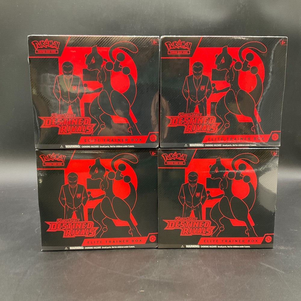 Lot of (4) Pokemon TCG Destined Rivals Elite Trainer Boxes SEALED ETBPROBSTEIN is actively accepting consignments !!