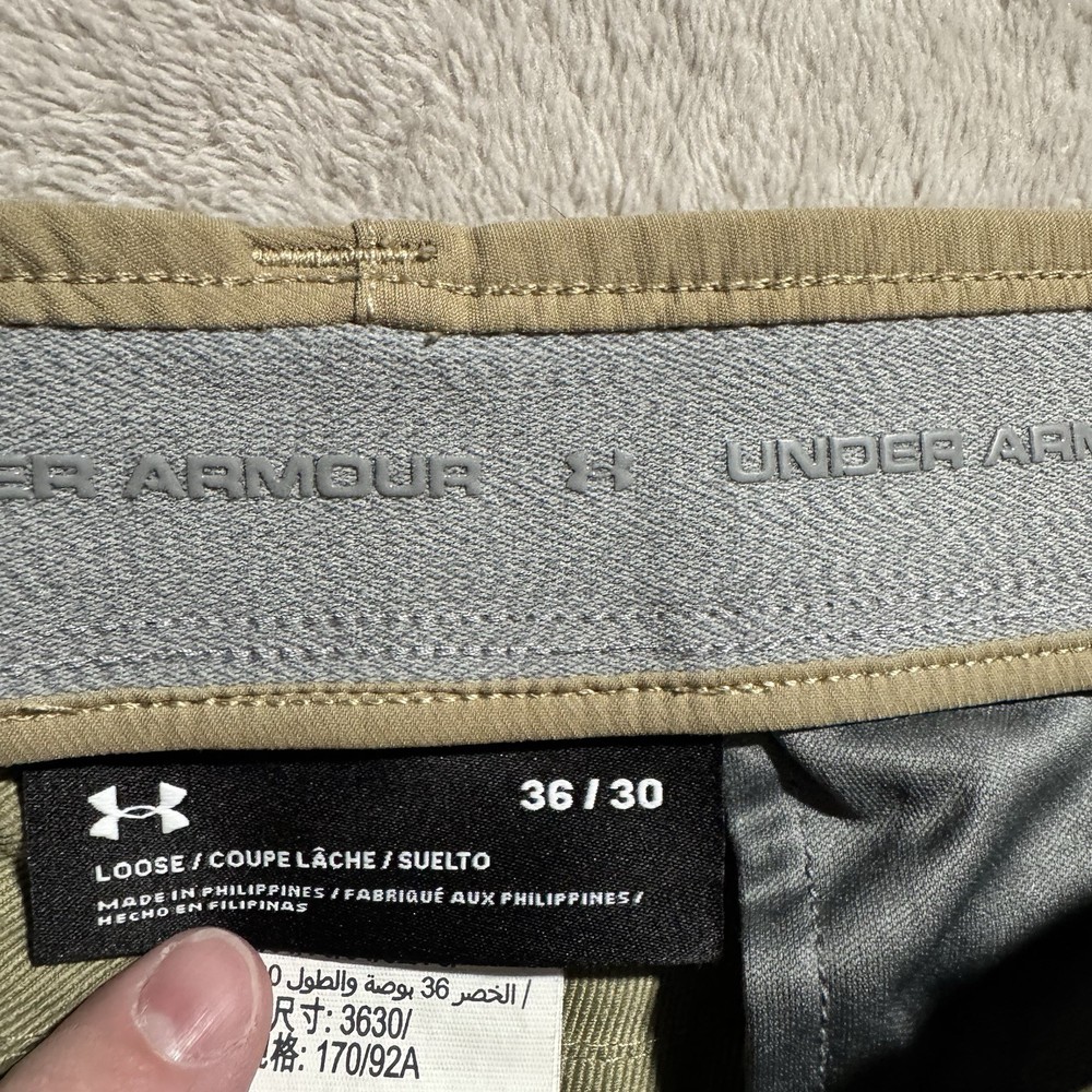 Under Armour Pants Mens 36x30 Tan Golf Performance Stretch Chino Lightweight