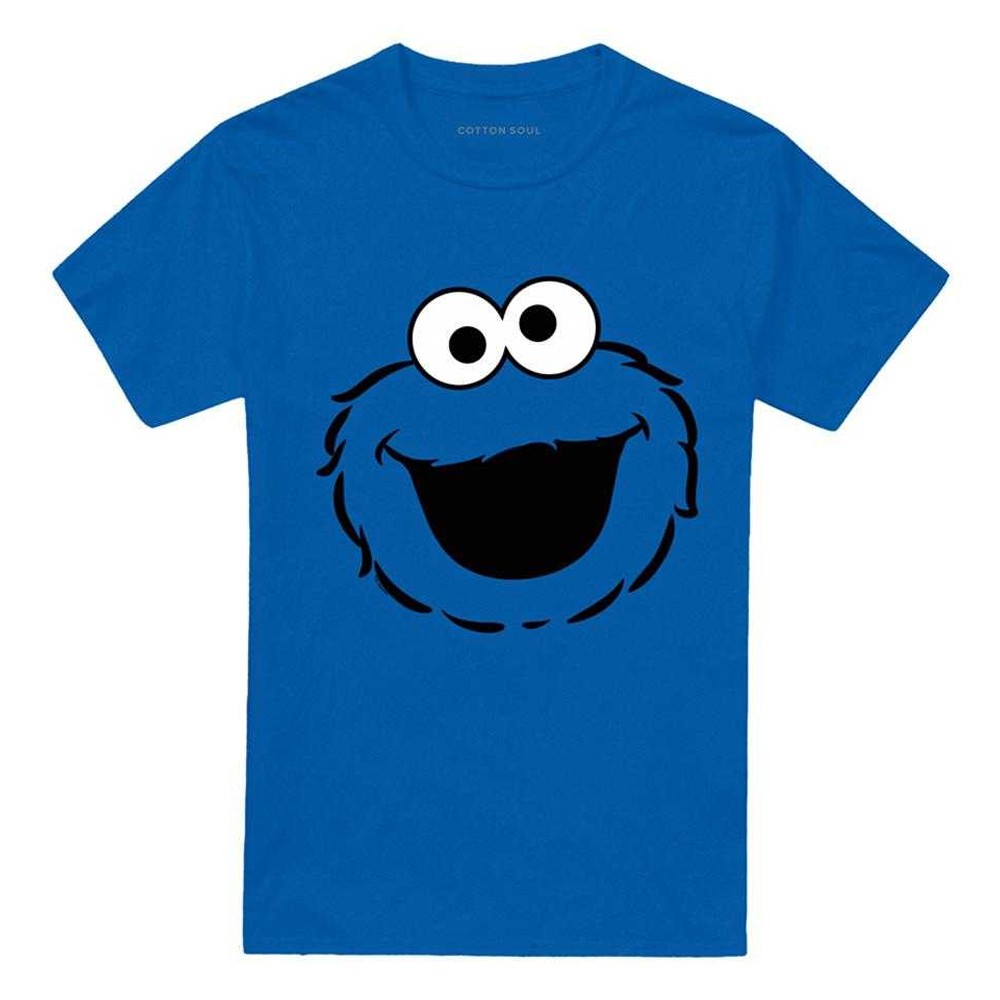 Sesame Street Unisex Adult Cookie Monster Face T-Shirt (TV20466)
