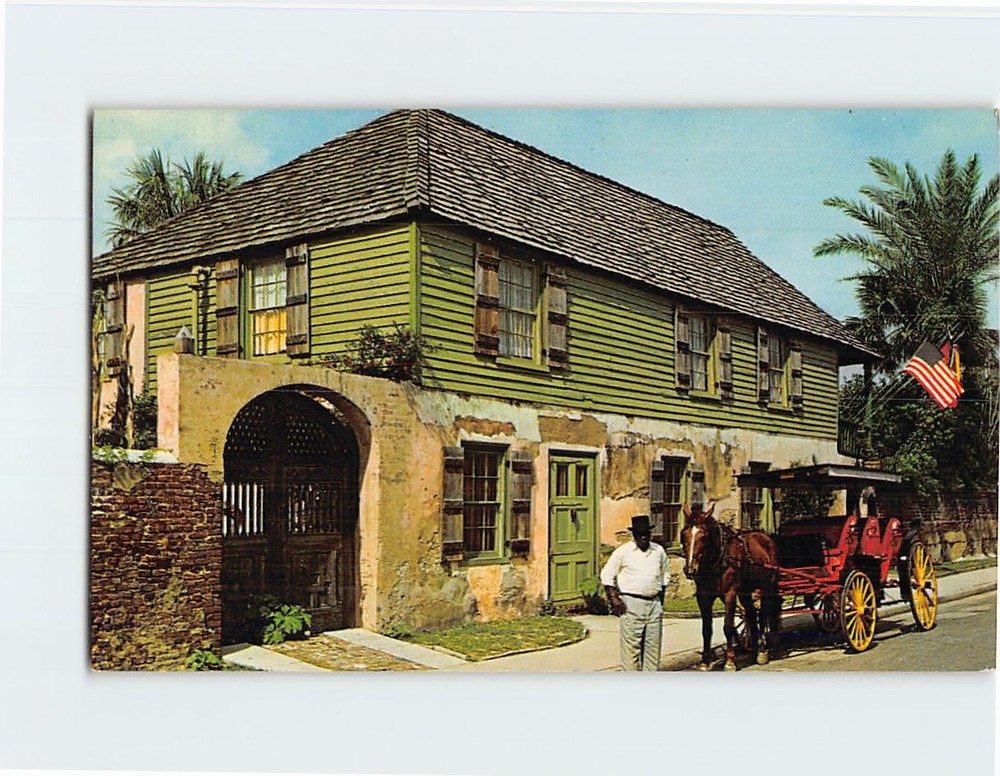 Postcard America's Oldest House and City Saint St. Augustine Florida USA
