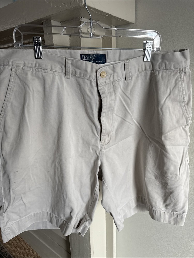 Polo Ralph Lauren Shorts Mens 38 Beige Prospect Chino Classic Cotton Casual