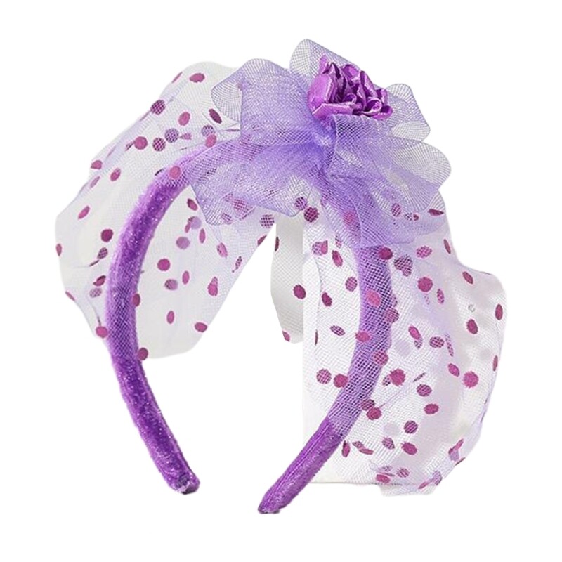 Punk Yarn Flower Hair Hoop Headband for Women Prom Party Carnivals