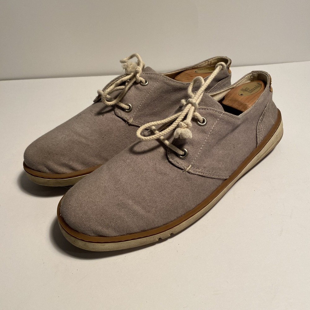 Timberland Low Lace up Ortholite Men's Shoes 8.5 M Gray Boat Canvas