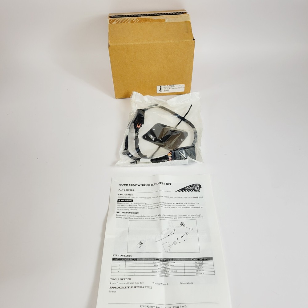 oem Indian Cheiftain Roadmaster Trunk Wiring Harness For Heated Seat 2880926