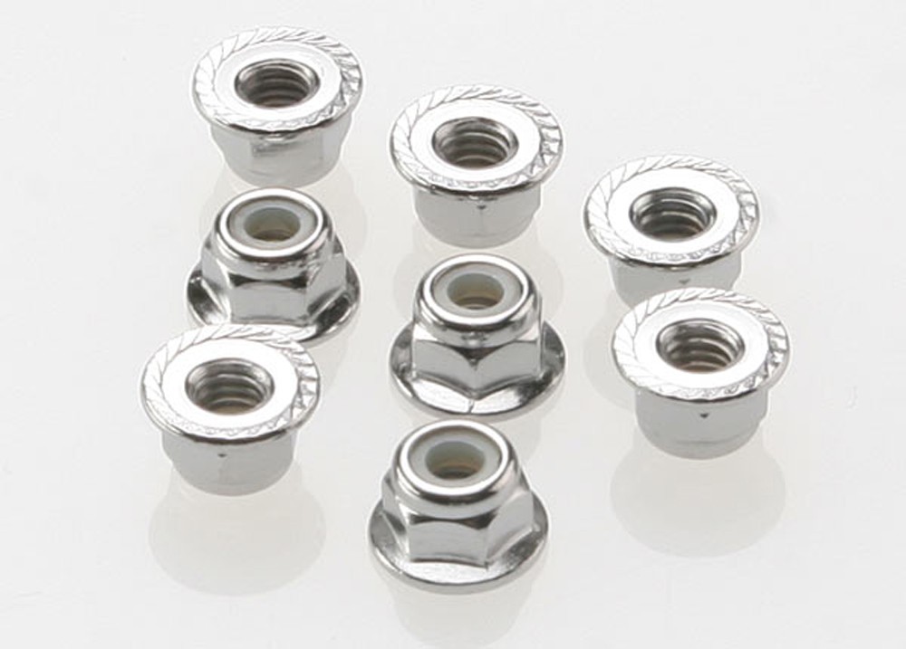 Traxxas 1/10 Hoss 4x4 VXL * 4mm Flanged Nylon Locking Nuts * 3647