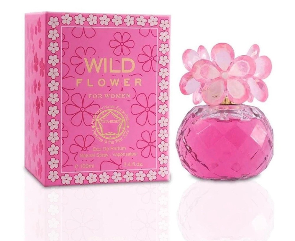 Wild Flower Pink, Women Perfume Eau de Parfum Floral Notes Sweet Fresh 3.4 OZ