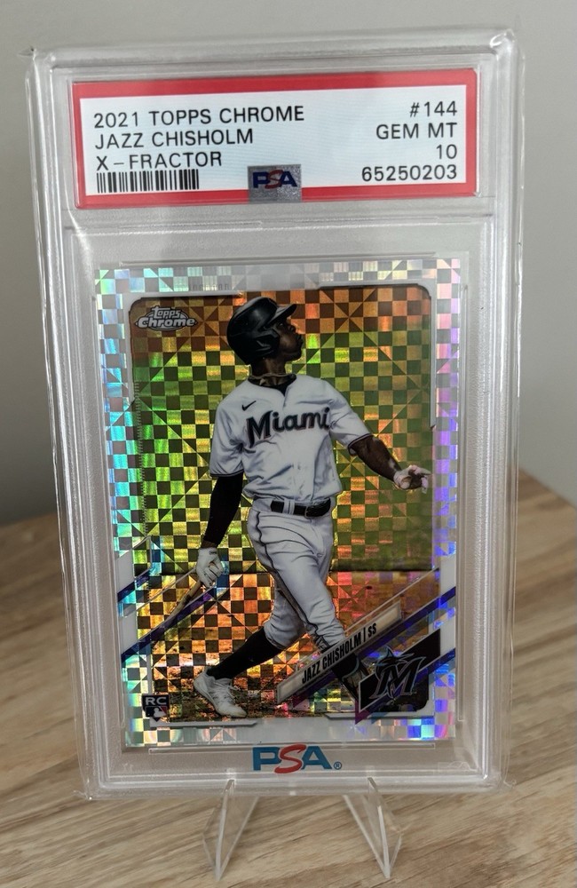 2021 Topps Chrome Jazz Chisholm #144 X-Fractor Rookie PSA 10 Gem MT Yankees 💎💎