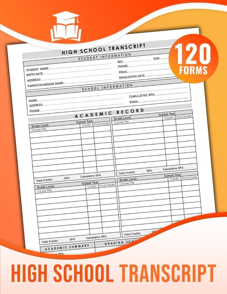 High School Diploma Transcript Forms
