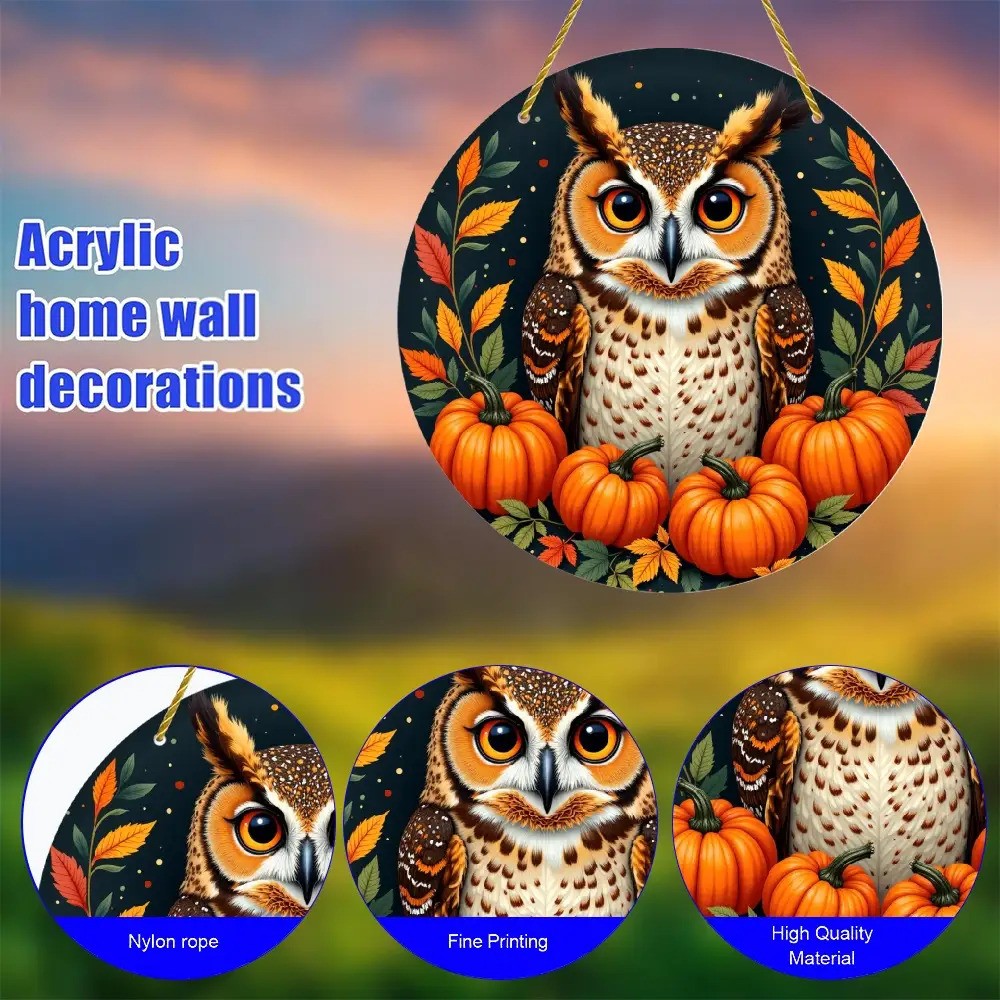 8x8 Round Acrylic Sign Summer Porch Holiday Decoration Bohemian Style