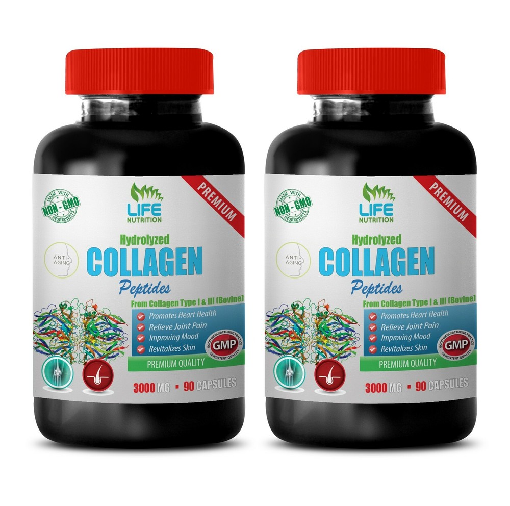 nourish hair growth support - COLLAGEN PEPTIDES - beauty anti aging 2 BOTTLE