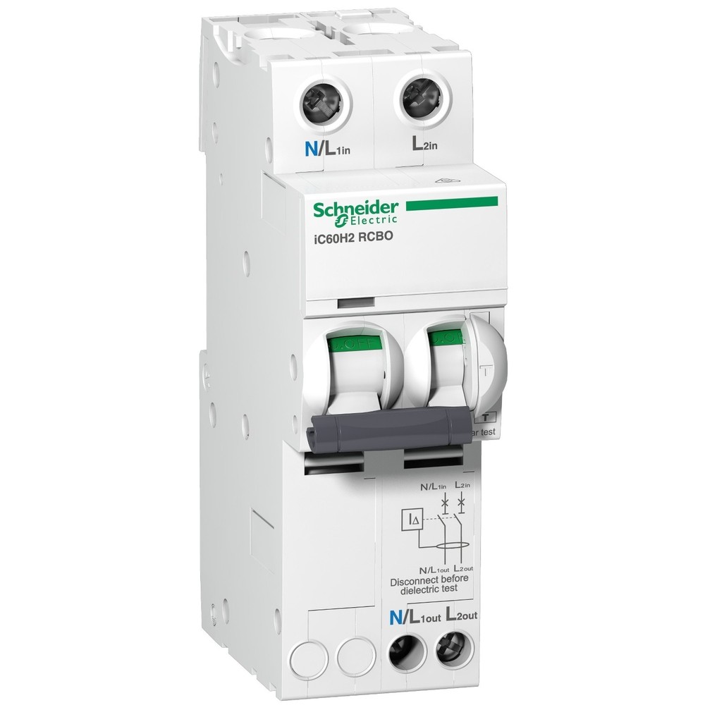 Schneider A9D11210 - IC60 RCBO 2P 0.03A VD A C10A 220/240V - Made In Thailand