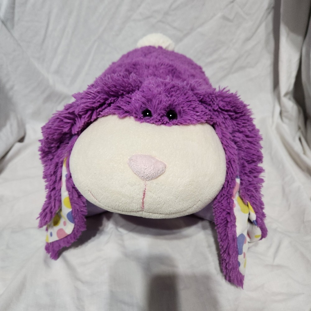 Pillow Pets Bunny Rabbit Pillow Purple White Large 18