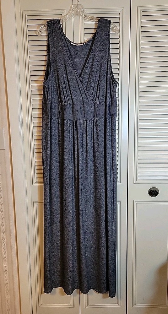 Sejour Women's Plus Maxi Sleeveless Dress Size 22W Black & White ~ Nordstrom