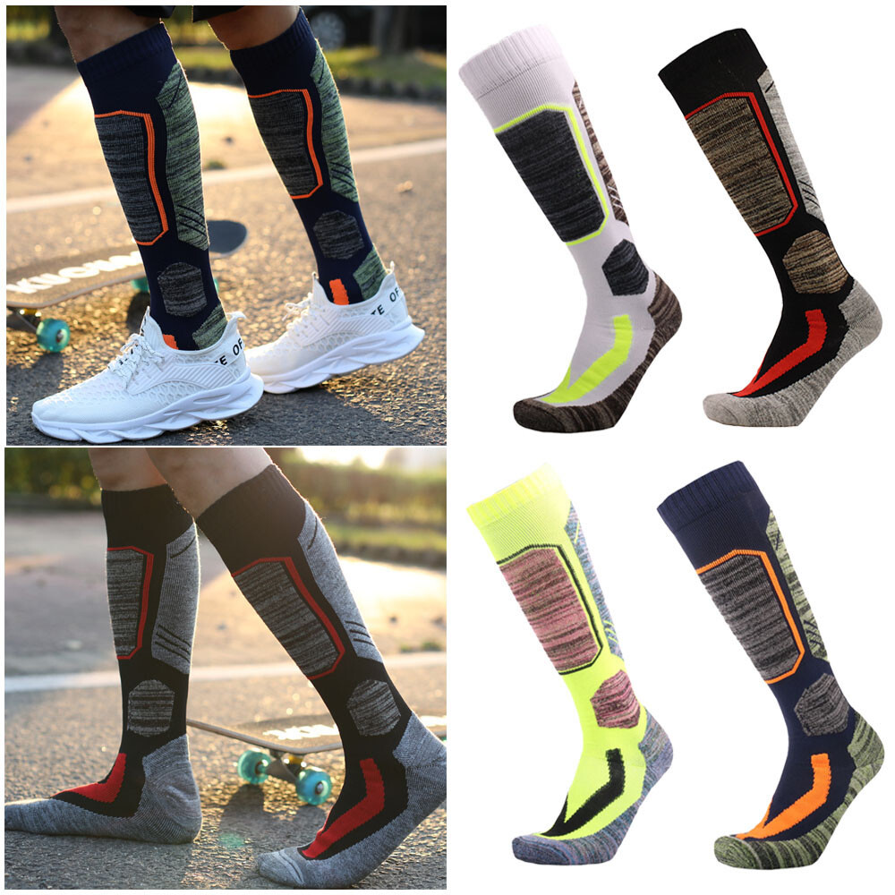 Winter Ski Fleece Snowboarding Hiking Long Barrel Thermal Socks for Outdoor Adventures