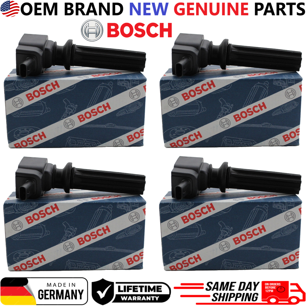 GENUINE BOSCH x4 Ignition Coils For 2012-2022 Ford Jaguar Land Rover, 0221604700