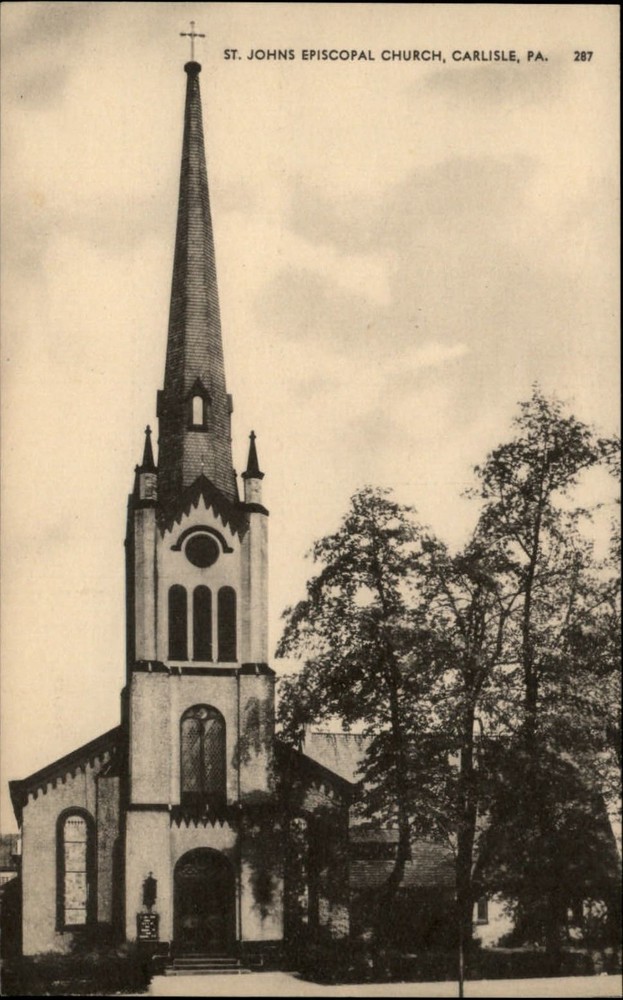St Johns Episcopal Church ~ Carlisle Pennsylvania ~ vintage Madciff postcard