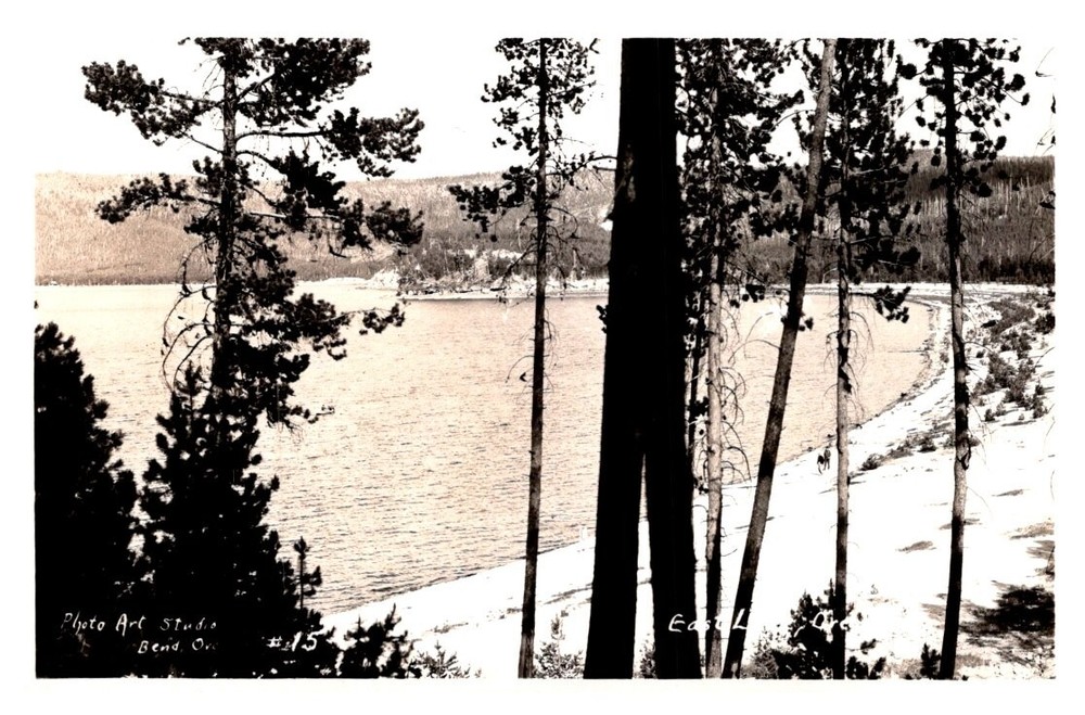 1930s East Lake Deschutes Nat’l Forest Oregon Caves Vintage Real Photo Postcard