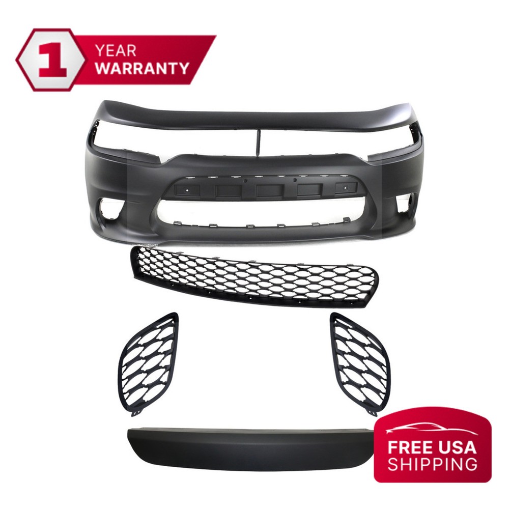 2019-2020 Dodge Charger Front Bumper Grille Trims & Fog Light Covers