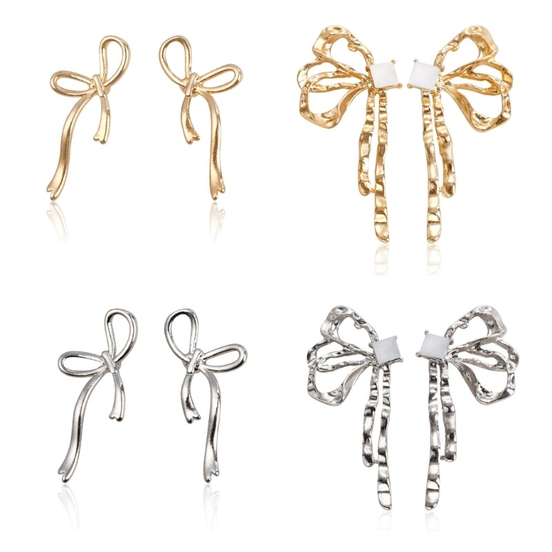 Trendy Bowknot Ear Studs for Women - Stylish Jewelry Accessories