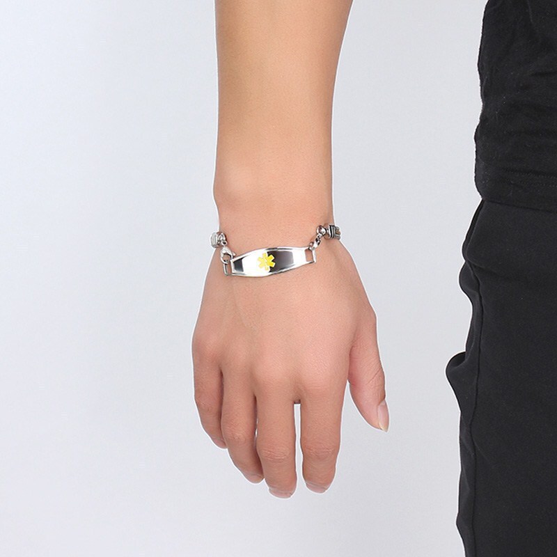 Stainless Steel Medical Sign Rope Bracelet for Men