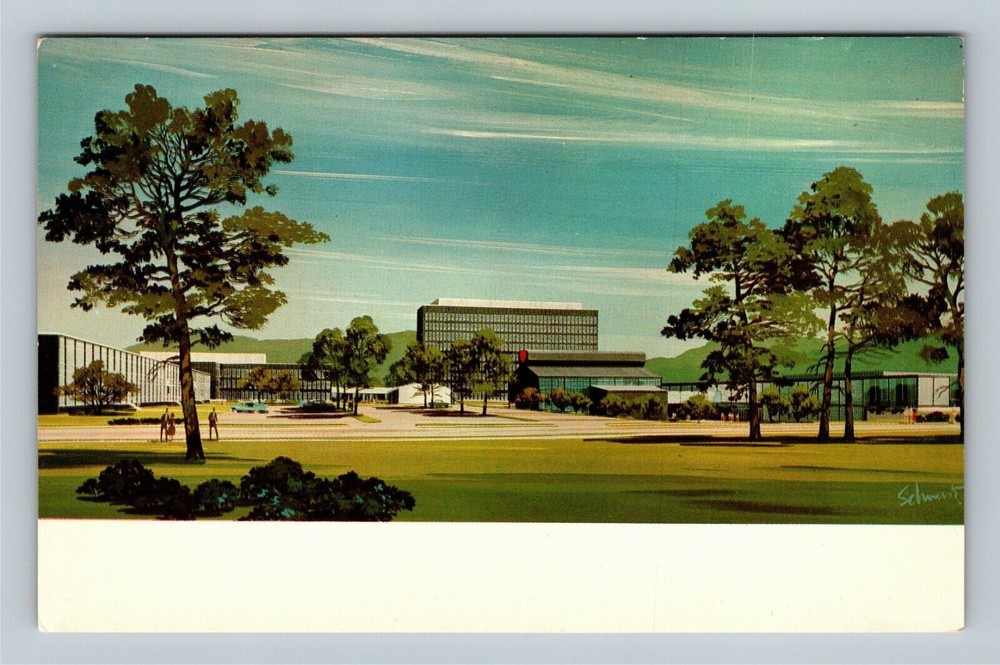 Corning Glass Works, Houghton Park, Antique, New York Vintage Souvenir Postcard