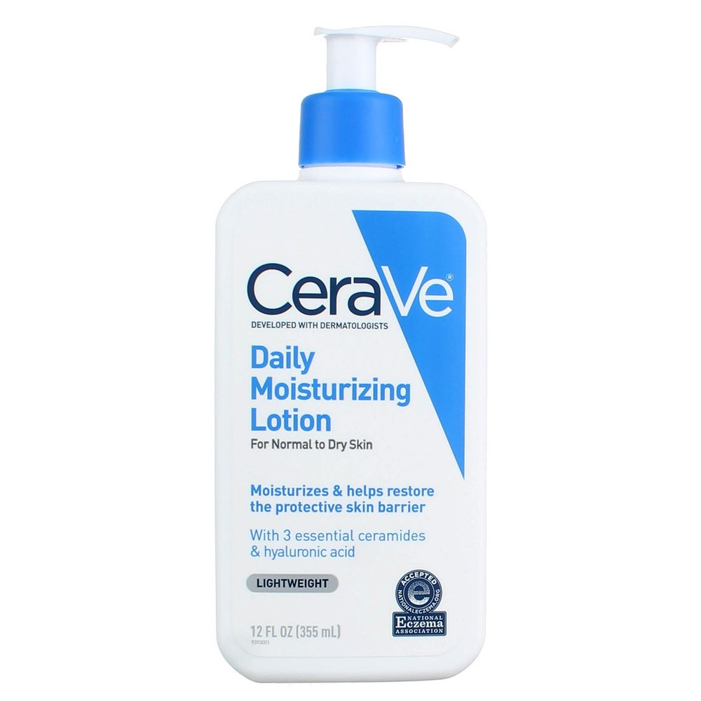 CeraVe Daily Moisturizing Lotion for Dry Skin 12 fl oz Hydrating Body Lotion with Hyaluronic Acid & Ceramides