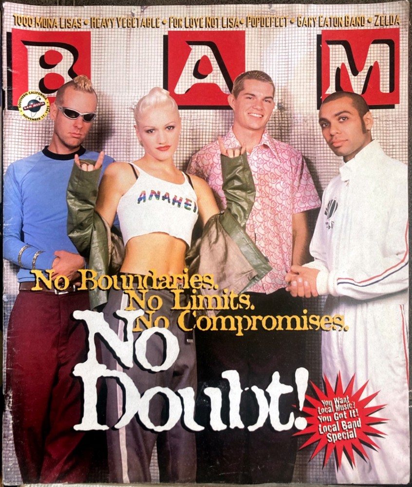 Rare Vintage No Doubt BAM Magazine Cover 1995 Gwen Stefani Original Anaheim Era