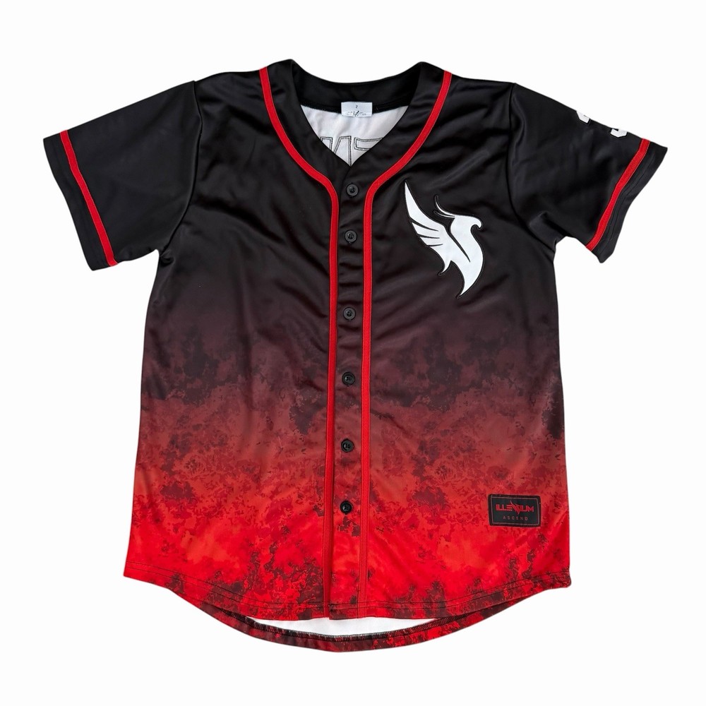 Illenium 2019 Ascend Tour Baseball Jersey Black Red Size Small Unisex Rave