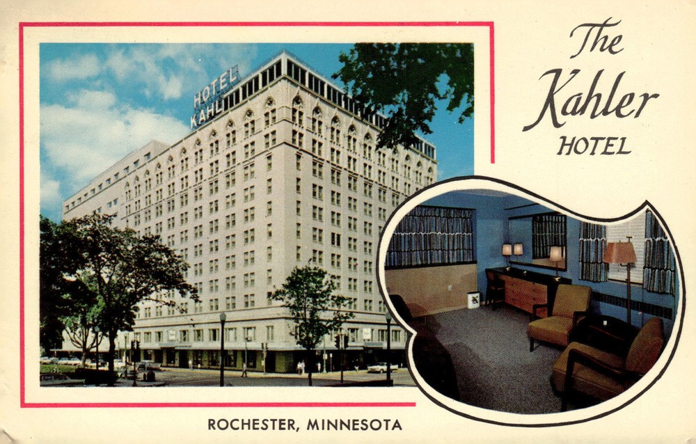 1960s The Kahler Hotel Rochester Minnesota Mid Century Modern Chrome Postcard