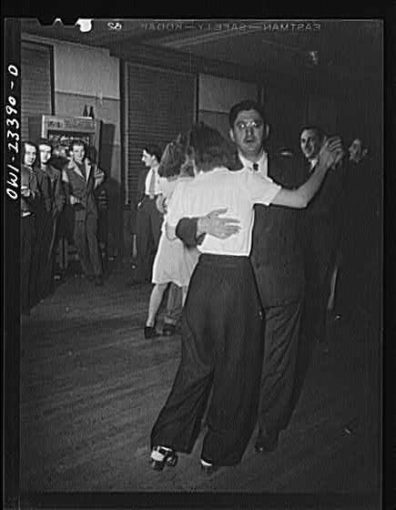 Photo:Buffalo New York 1940s Swingshift Dance Workers Couple Dancing