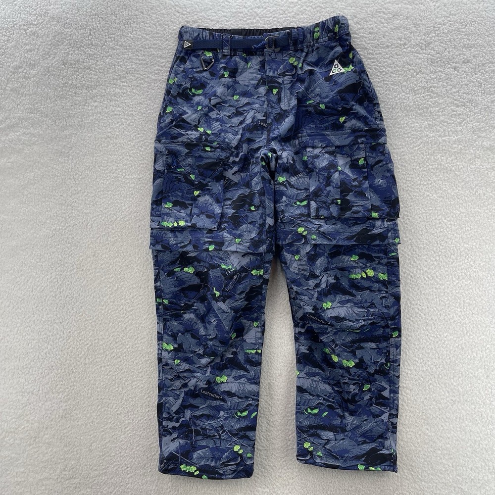 Nike ACG Smith Summit Cargo Pants Mens Small Blue Leaf Cutter Camo Gorpcore Hike