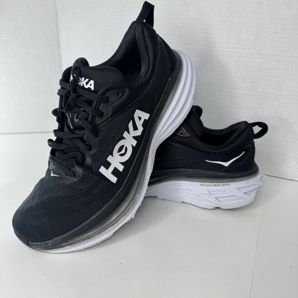 Hoka One One Bondi 8 Men's Size 11 D (Medium) Running Shoes Black