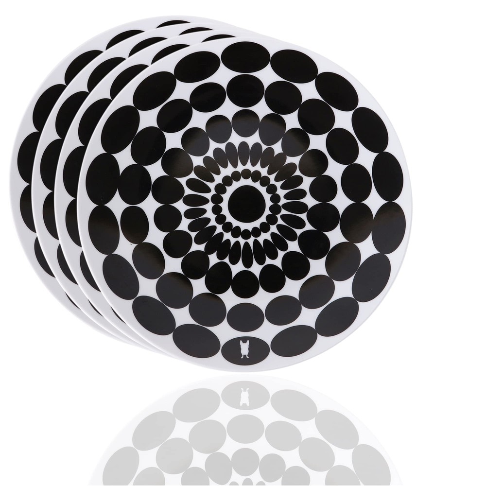 Plates - 4 Piece Set - 9 inch Melamine Salad Plates Set of 4 - Melamine Dinne...