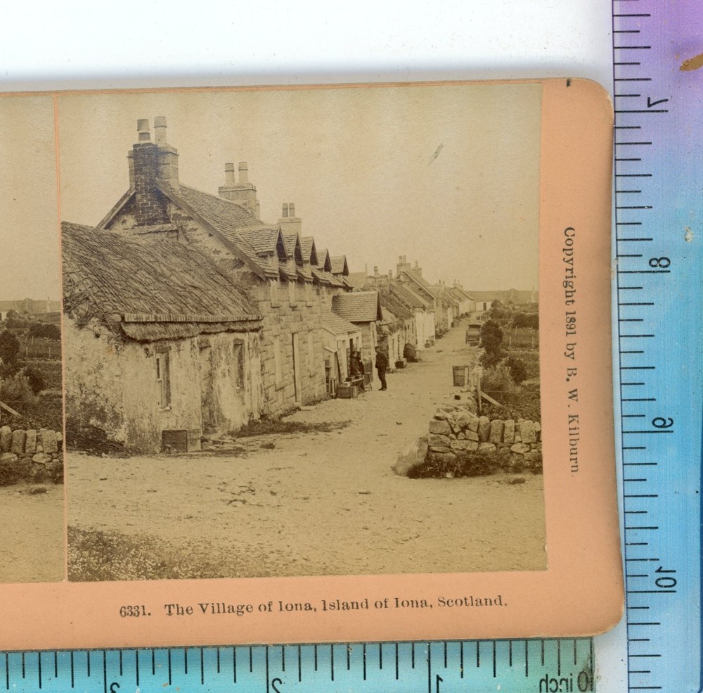 Village of Iona Scotland B.W. Kilburn Stereoview